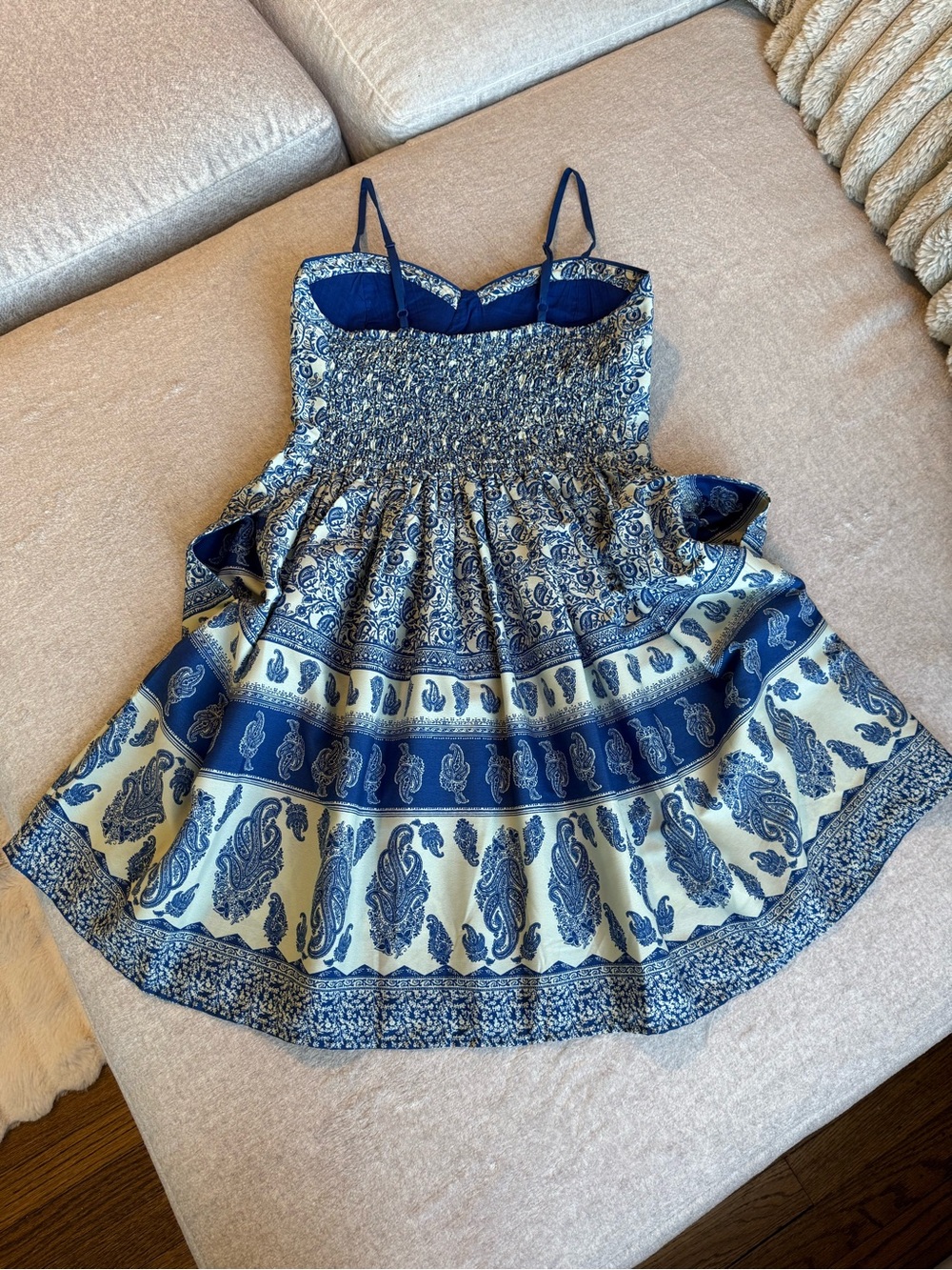 NWOT Band of Gypsies Blue Paisley Corset Sundress Size Small - Picture 3 of 6